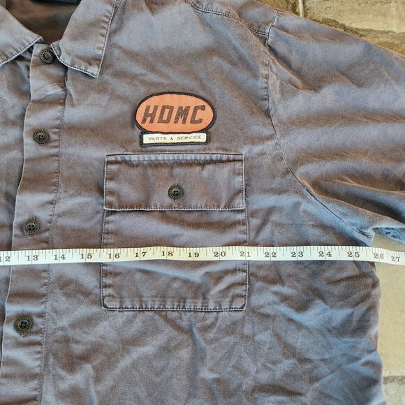 Harley Davidson Shirt Mens 2XL Button Up Bikercore Motorcycle Roadster Mechanic - Picture 8 of 11